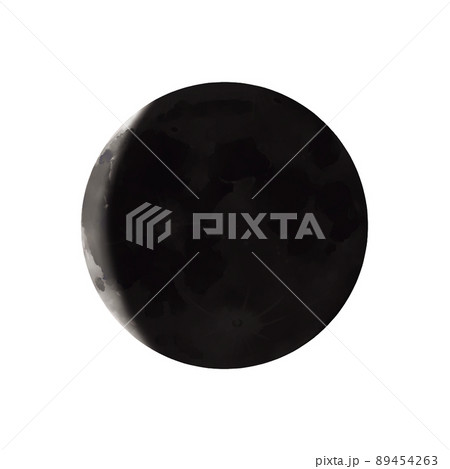 水彩風 リアル調の二十六夜の月 線画なし 水彩風 リアル調の二十六夜の月 線画なし 89454263