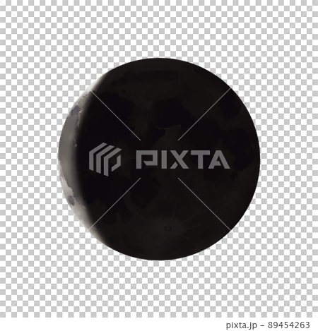 水彩風 リアル調の二十六夜の月 線画なし 水彩風 リアル調の二十六夜の月 線画なし 89454263