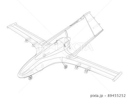 Military Predator Drone. Vector 89455252