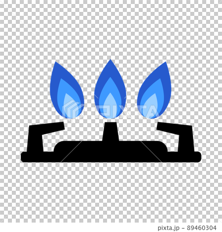 燃氣灶的插圖。水電費的圖像。 89460304