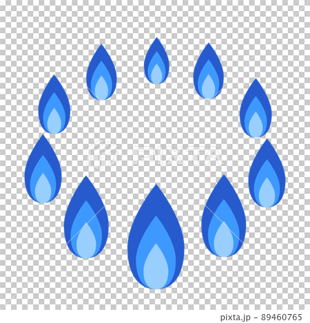 燃氣灶的插圖。水電費的圖像。 燃氣灶的插圖。水電費的圖像。 89460765