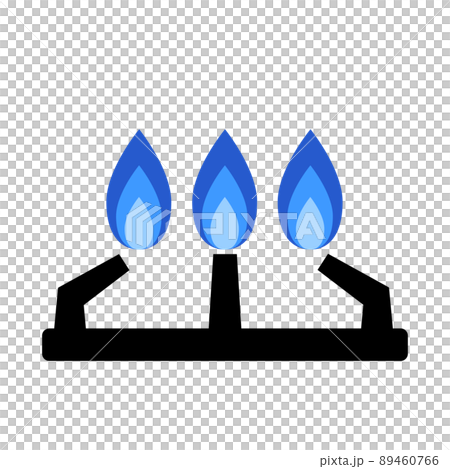 燃氣灶的插圖。水電費的圖像。 燃氣灶的插圖。水電費的圖像。 89460766