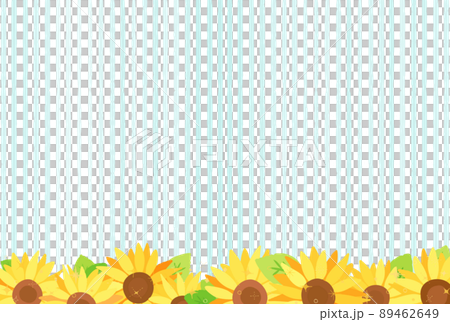 シンプルで綺麗なひまわりとストライプの背景イラストのイラスト素材 シンプルで綺麗なひまわりとストライプの背景イラストのイラスト素材