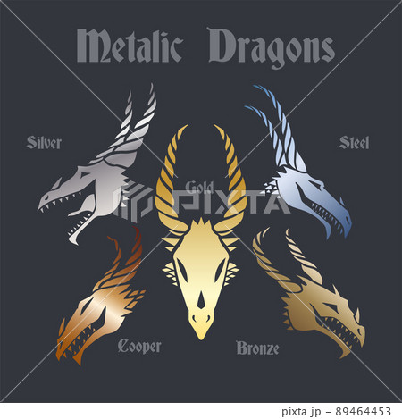 dragon face skull set metal dragon face skull set metal 89464453