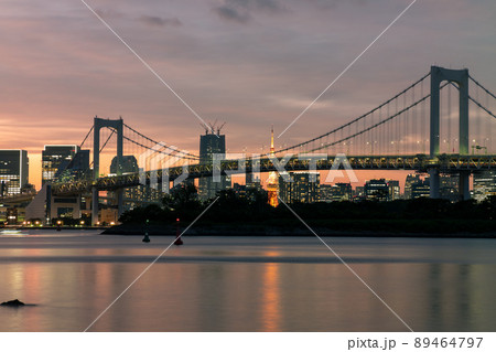 お台場から見るレインボーブリッジ 89464797