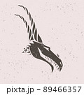 Dragon head skull silhouette medieval dnd  89466357