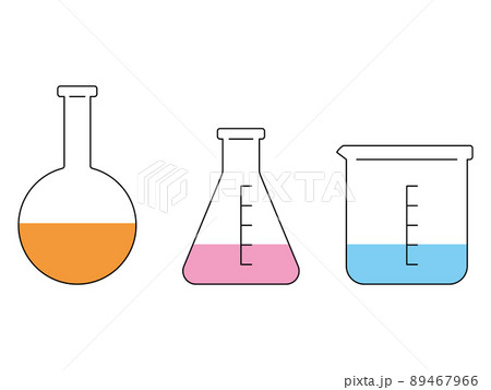 ビーカー フラスコのイラスト素材