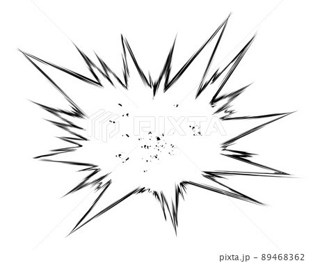 モノクロの爆発08Dのイラスト素材 [89468362] - PIXTA