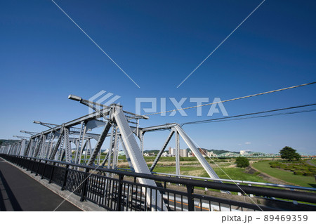 渡良瀬橋の鉄橋 渡良瀬橋の鉄橋 89469359
