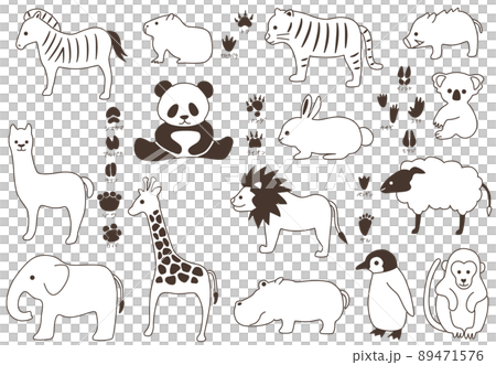 Simple animal illustration set Simple animal illustration set 89471576