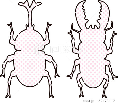 夏 カブトムシ クワガタムシ 虫 ファンシー シルエット おしゃれ かわいい イラスト素材セット 夏 カブトムシ クワガタムシ 虫 ファンシー シルエット おしゃれ かわいい イラスト素材セット 89473117