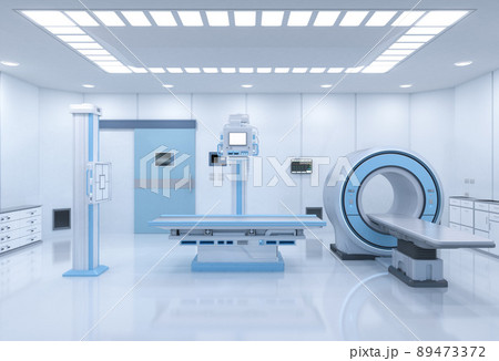Hospital radiology room with mri scanner and x-ray machine 89473372