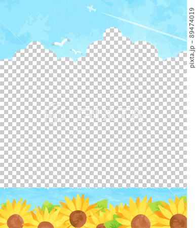 シンプルな手描きの海の背景イラスト 89474019