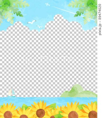 爽やかな夏の海の風景イラスト 89474020
