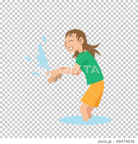 Children playing with water Children playing with water 89474036