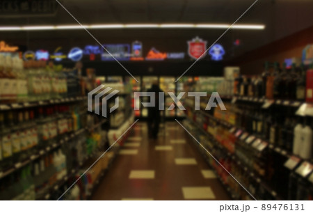 Blur Background Inside Beer, Liquor and Wine Store Blur Background Inside Beer, Liquor and Wine Store 89476131