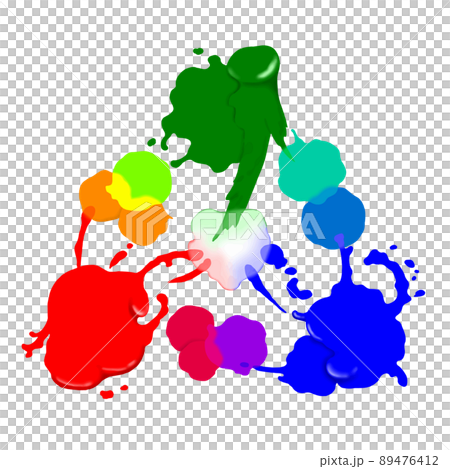 光の三原色 ペンキ・絵の具表現 光の三原色 ペンキ・絵の具表現 89476412