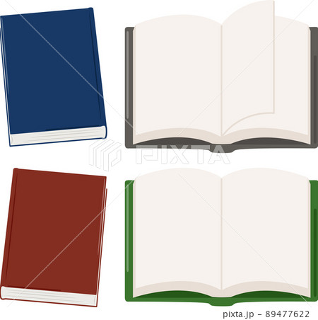 無地のハードカバーの本のイラストセット 89477622