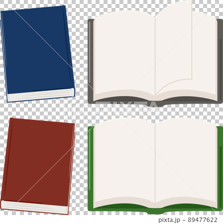 無地のハードカバーの本のイラストセット 89477622