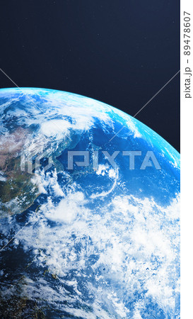 地球　太陽光フレア　背景素材　背景宇宙 89478607