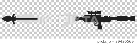 陸軍の武器で破壊力の高いバズーカのイラスト素材