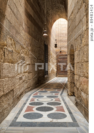 Corridor leading to the Courtyard of Sultan Barquq mosque, Old Cairo, Egypt Corridor leading to the Courtyard of Sultan Barquq mosque, Old Cairo, Egypt 89481414