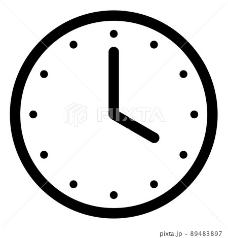 4時ちょうどを示すシンプルな時計の文字盤 4時ちょうどを示すシンプルな時計の文字盤 89483897