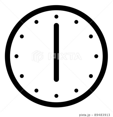 6時ちょうどを示すシンプルな時計の文字盤 89483913