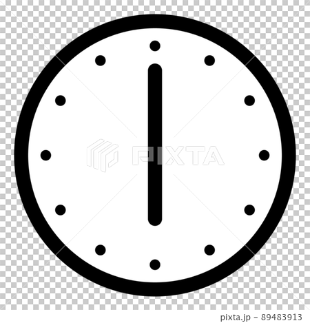 6時ちょうどを示すシンプルな時計の文字盤 89483913