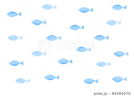 魚 夏 海 海底 川 水面 涼しい 水族館 水彩 シルエット RGBカラー 89484070