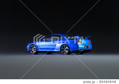 日産 スカイライン GT-R Vスペック(R34)ベイサイドブルー プラモデル 1/24スケール 日産 スカイライン GT-R Vスペック(R34)ベイサイドブルー プラモデル 1/24スケール 89484648