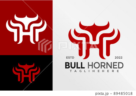 Letter H Horned Logo Design Vector illustration template Letter H Horned Logo Design Vector illustration template 89485018