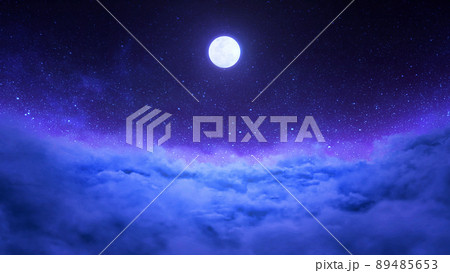 雲海 背景素材 夜景 雲海 背景素材 夜景 89485653