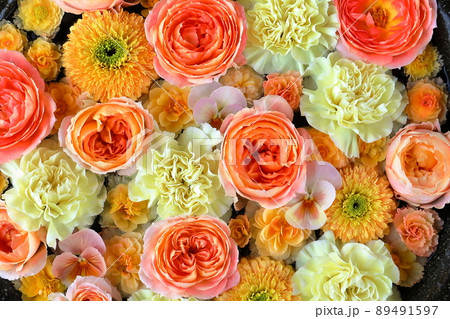 埼玉県川越市小ヶ谷町　川越水上公園となり瑶光山最明寺の花手水 89491597