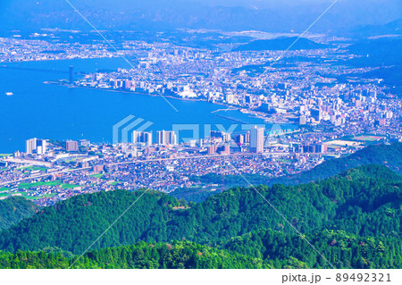 比叡山から見た琵琶湖の眺望 89492321