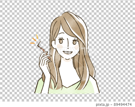 歯間ブラシを使っている女性 89494474