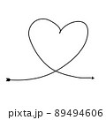 heart handdrawn frame doodle arrow love element 89494606