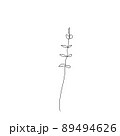 outline one line spring flower doodle handdrawn 89494626