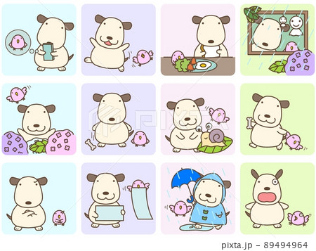 モカ&ピーチA  カラフルバック 89494964