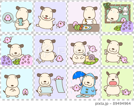 モカ&ピーチA  カラフルバック 89494964