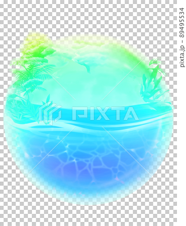 Natural abstract sphere material (white background) 89495534