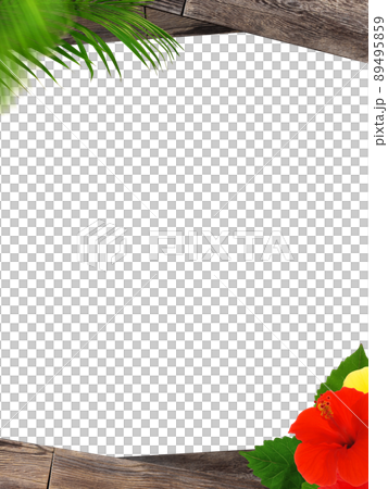 トロピカルな雰囲気のフレーム 89495859