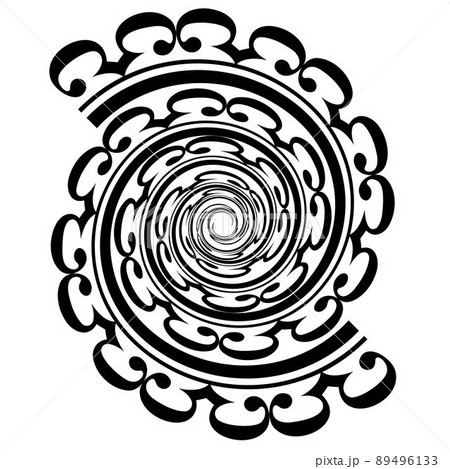 Abstract floral spiral circle background Abstract floral spiral circle background 89496133