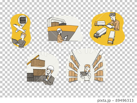 一群用平板電腦用IT解決方案控制物流的人，一個溫暖的手寫人。 89496313