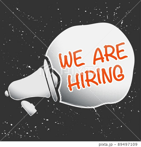 Mouthpiece black halftone speech background 89497109