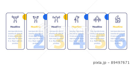 Gym training and workout, infographic with icons Gym training and workout, infographic with icons 89497671