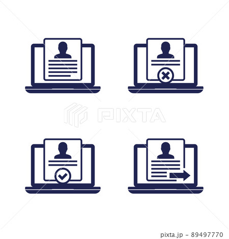 account info, user profile, personal data icons account info, user profile, personal data icons 89497770