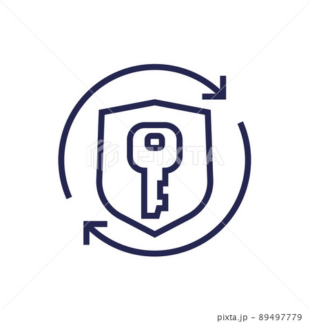 Cybersecurity, access, data protection line icon Cybersecurity, access, data protection line icon 89497779