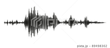 Seismograph measurement or lie detector graph. Seismic measurements with data record. Vector illustration 89498302