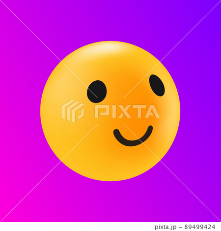 Smiley Face. Isolated Positive Emotion Icon. Simple UI for Reactions in Social Media 89499424
